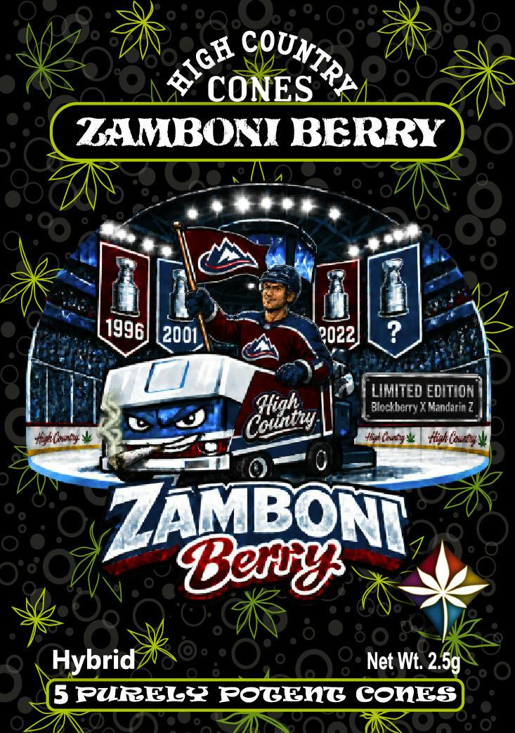 High Country Cones - Zamboni Berry (H) - Pure Melt Cone 5pk