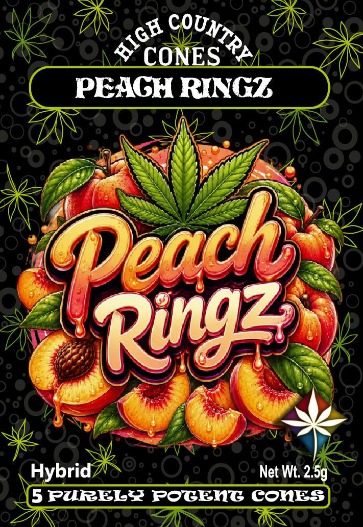 High Country Cones - Peach Ringz - Pure Melt Cone 5pk