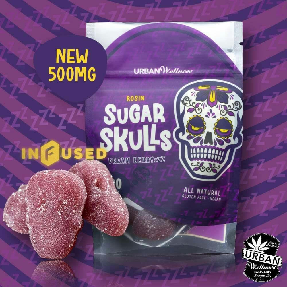 Rosin Sugar Skull - Dream BerryzZZ (500mg) | Urban Wellness - Gummies