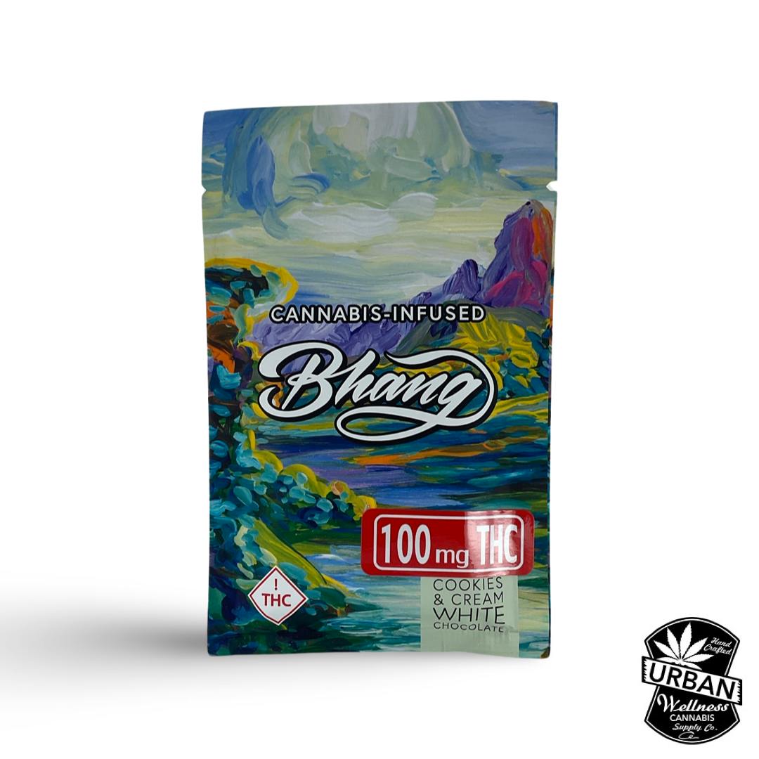 Cookies and Cream White Chocolate (100mg) | Bhang - White Chocolate