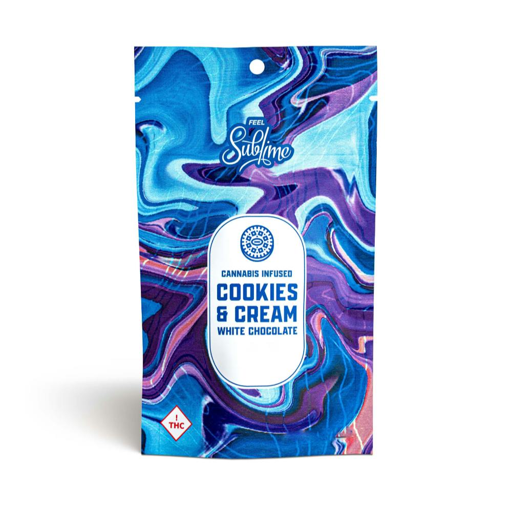 Cookies & Cream Chocolate Bar (1000mg) | Sublime Brands - White Chocolate
