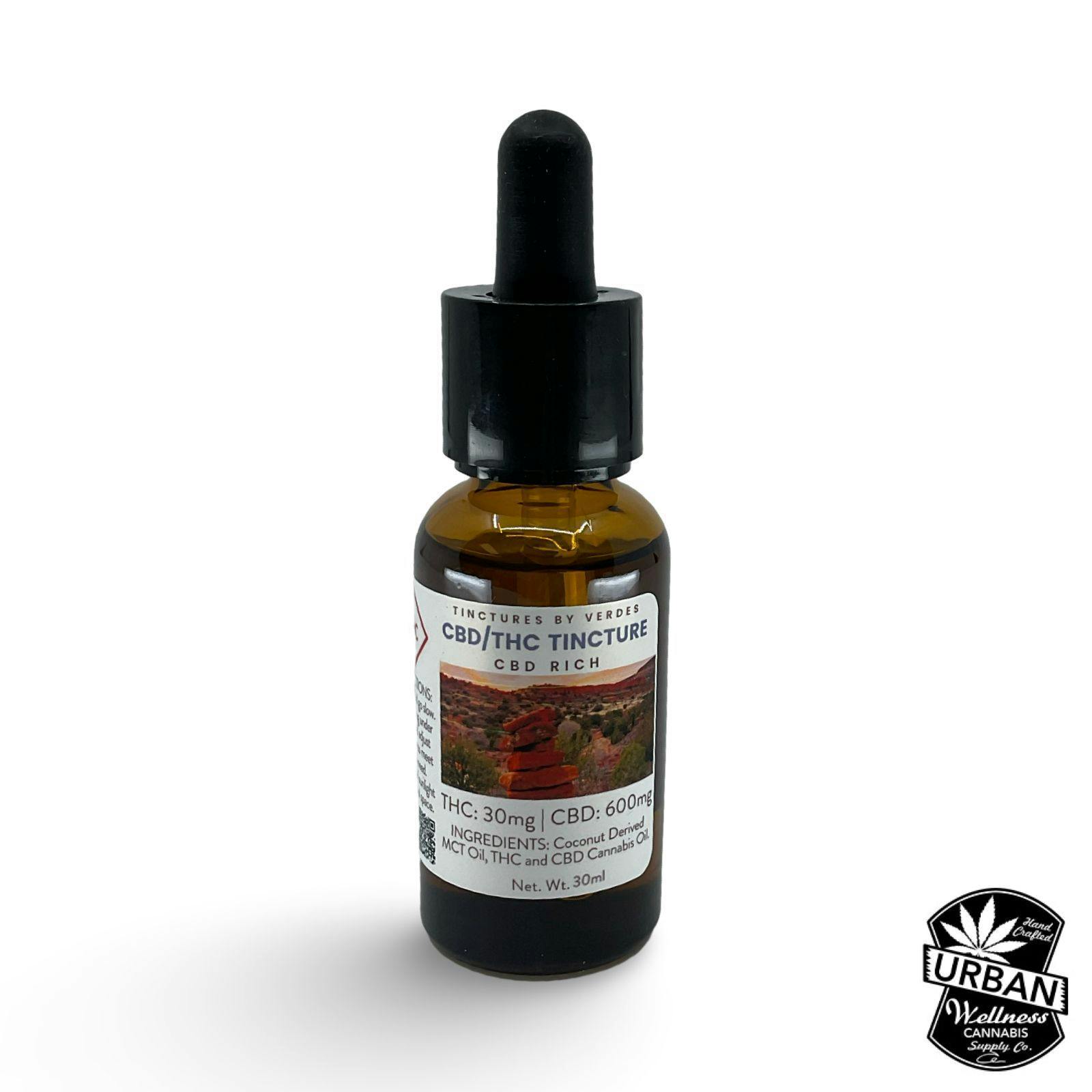 20:1 CBD:THC (600mg CBD/30mg THC) | The Verdes Foundation - Tincture