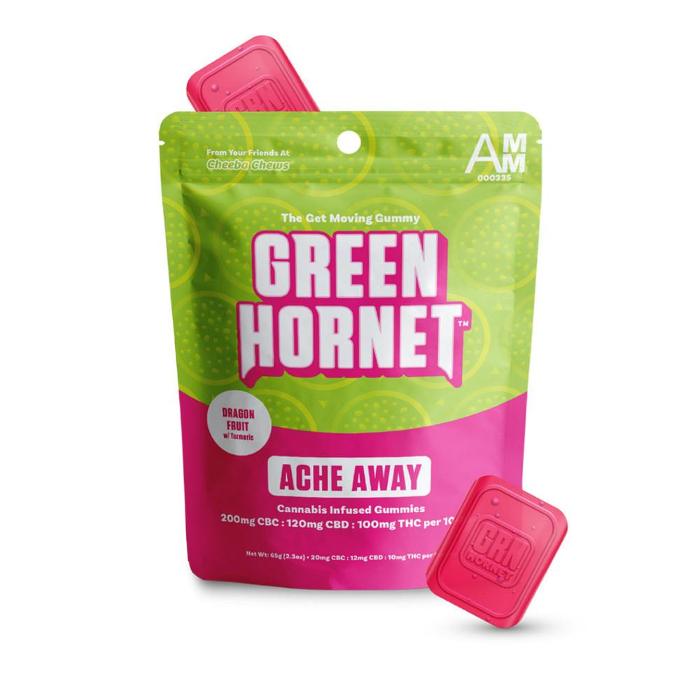 2:1:1 Dragon Fruit Ache Away [10pk] (200mg CBC:120mg CBD:100mg THC) | Cheeba Chews - Green Hornet...