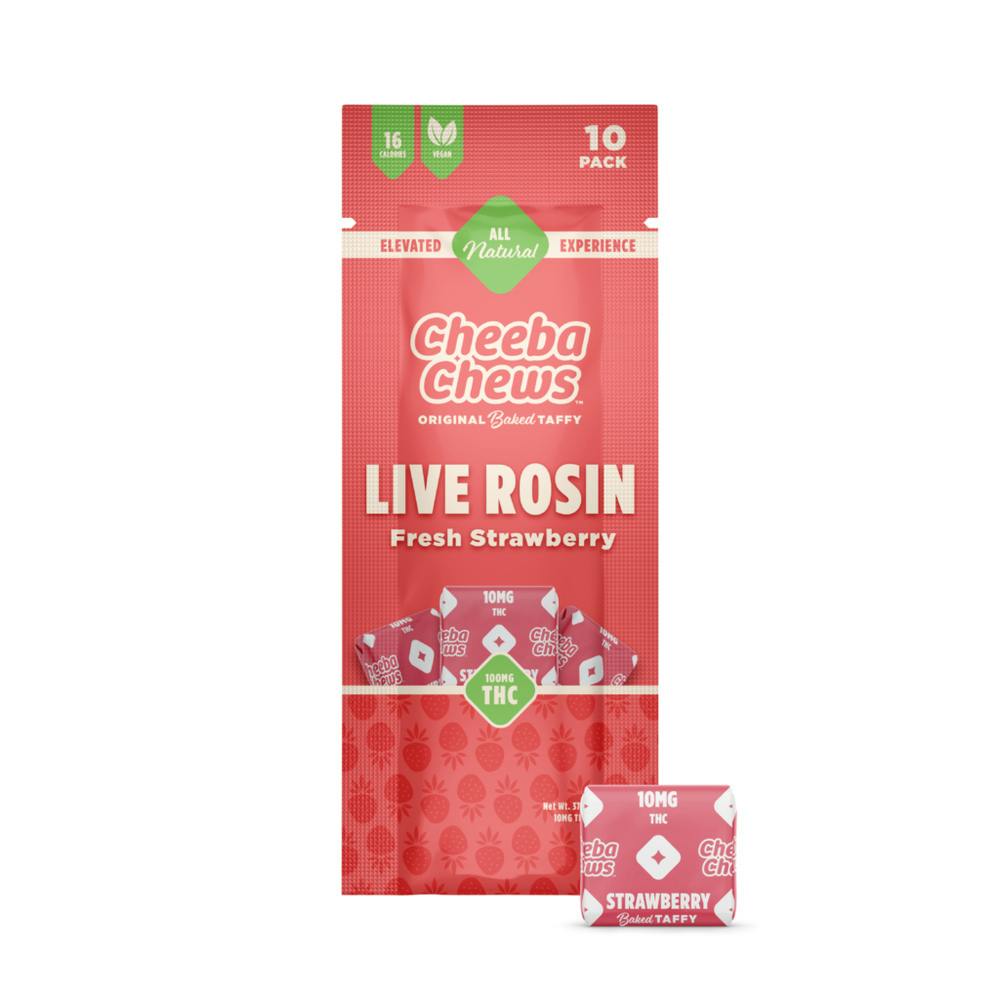 Fresh Strawberry [10pk] (100mg) | Cheeba Chews - Live Rosin Chews