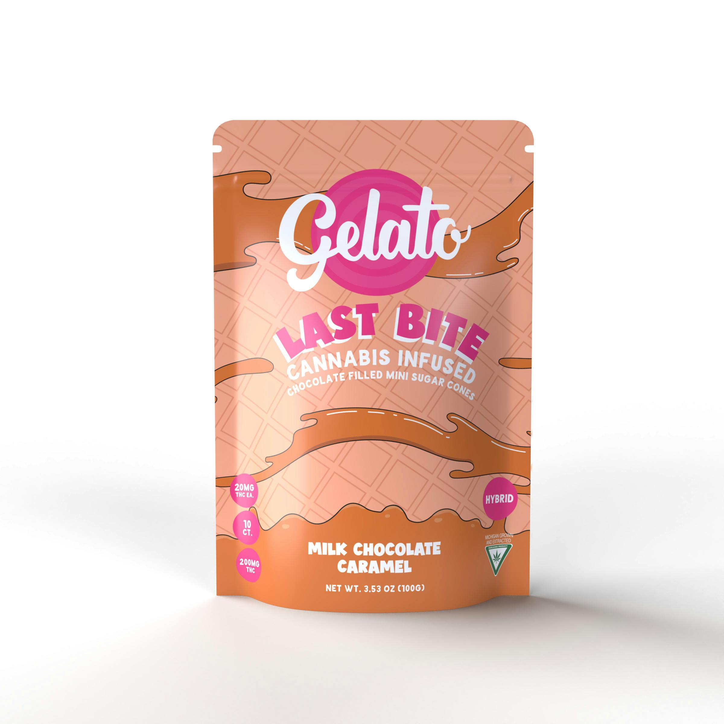 Gelato Last Bite Cones | Milk Chocolate Caramel | 200MG Edibles