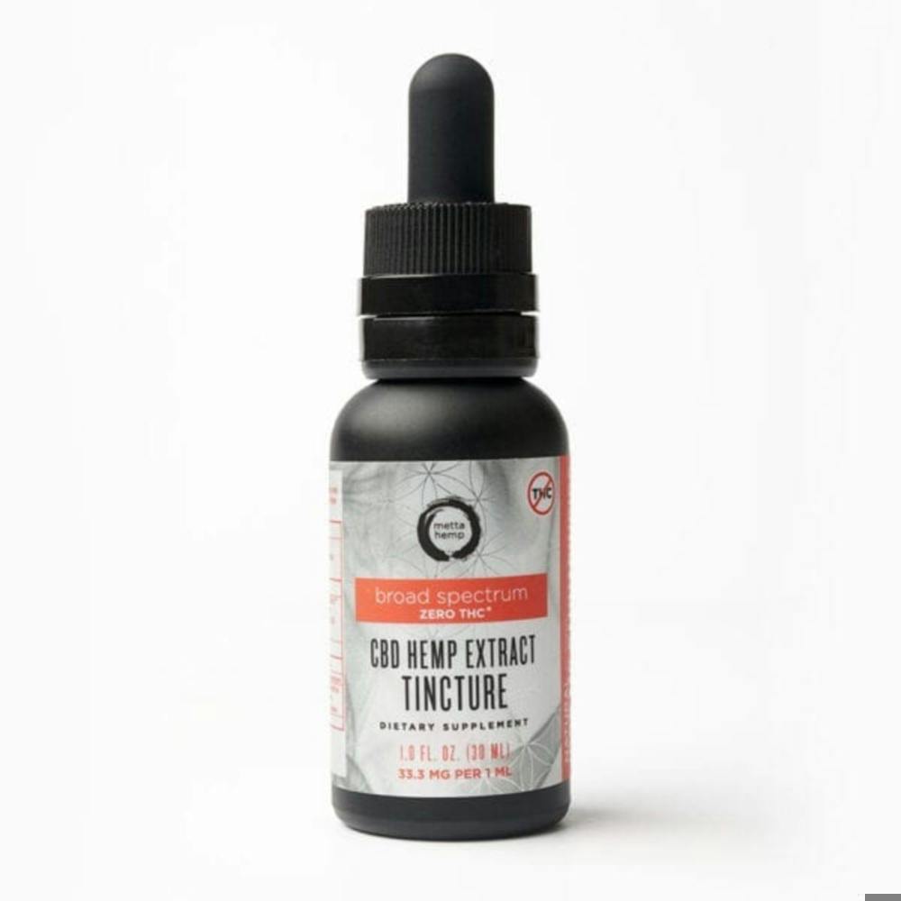 Hemp Tincture (1000mg CBD) | Metta Hemp - Broad Spectrum Tincture