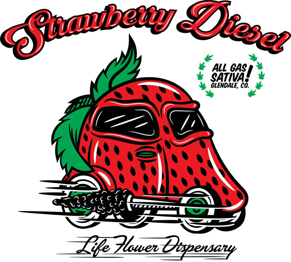 Strawberry Diesel T-Shirt | Life Flower - T-Shirt