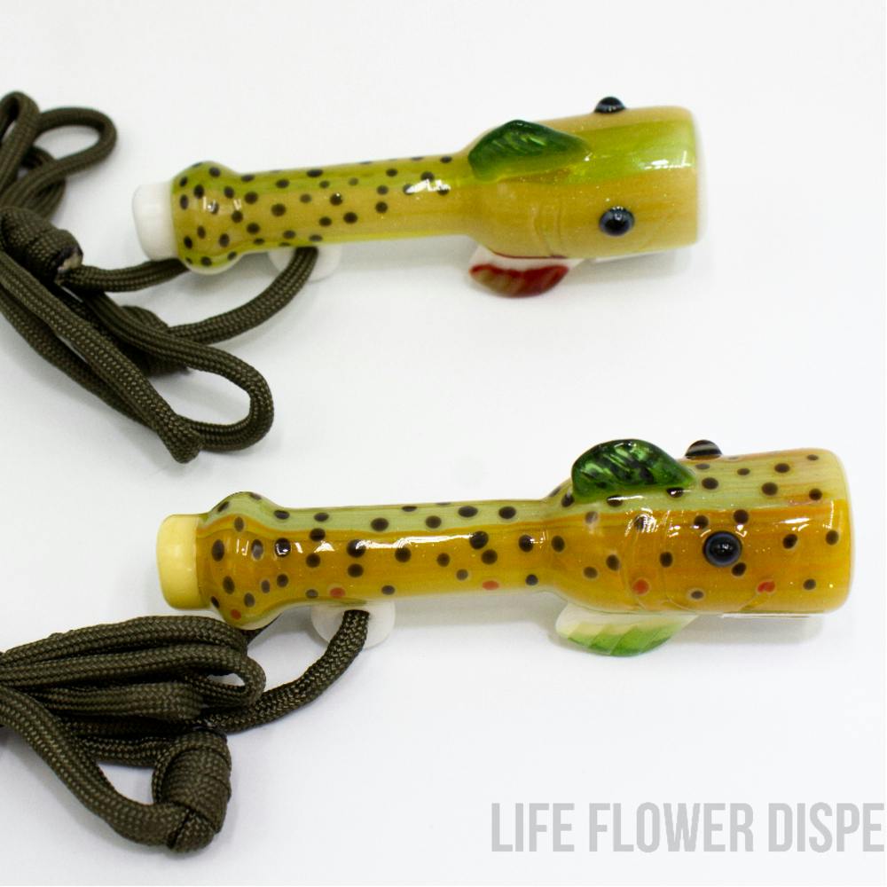 603 Glass Fish Whistle Chillum | 603 Glass