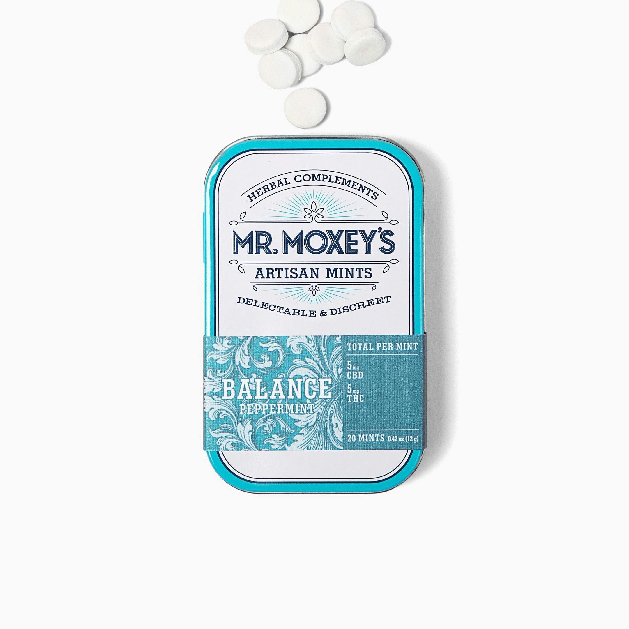 Balance 1:1 CBD Peppermint Mints (100mg CBD/100mg THC) | Mr. Moxey's - Mints