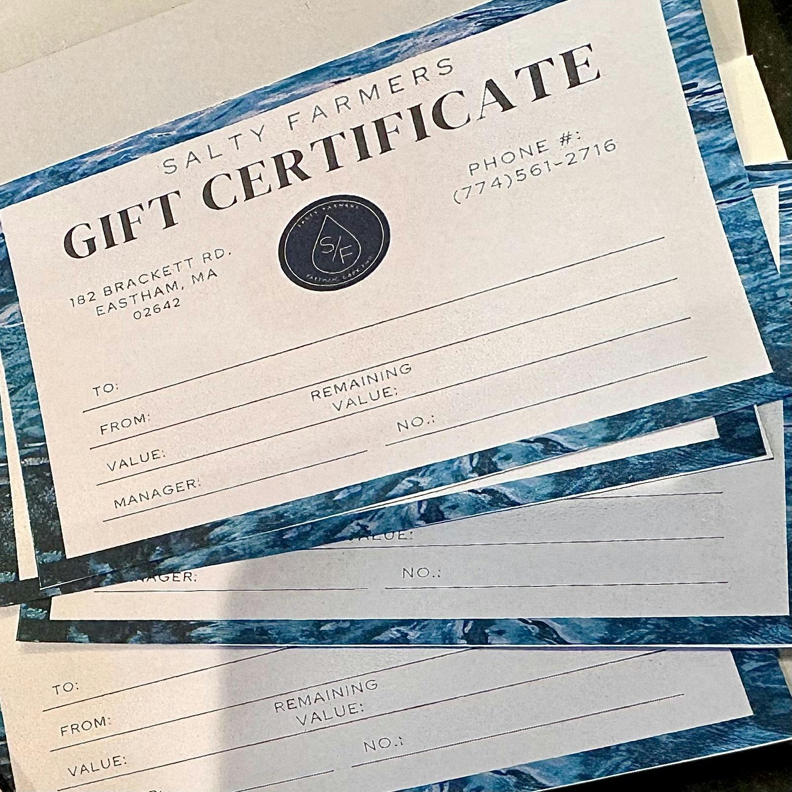 $20 Gift Certificate