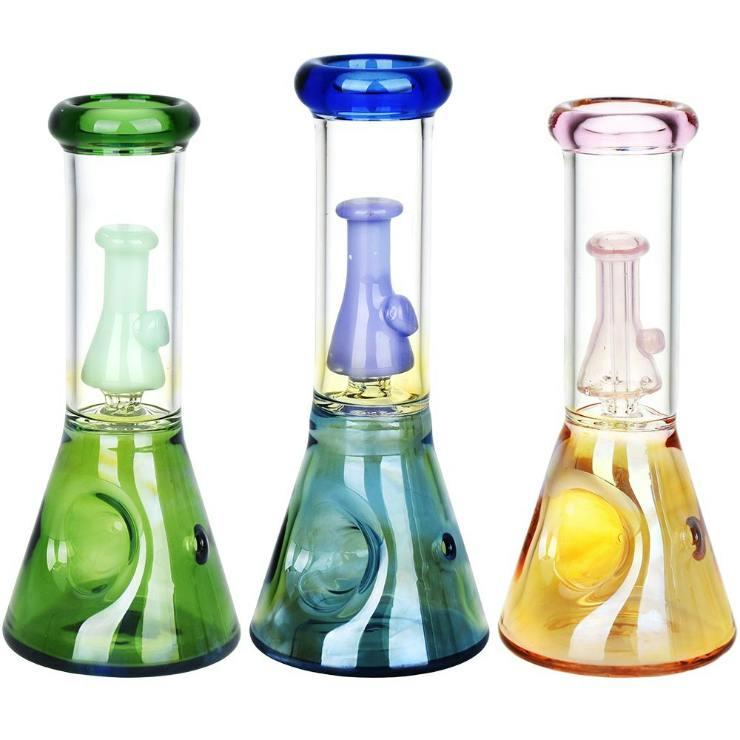 6.5" BEAKER PERC GLASS HAND PIPE