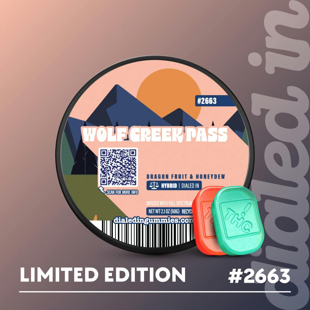 100mg - Wolf Creek Pass #2663 - Rosin Gummies (10pk)