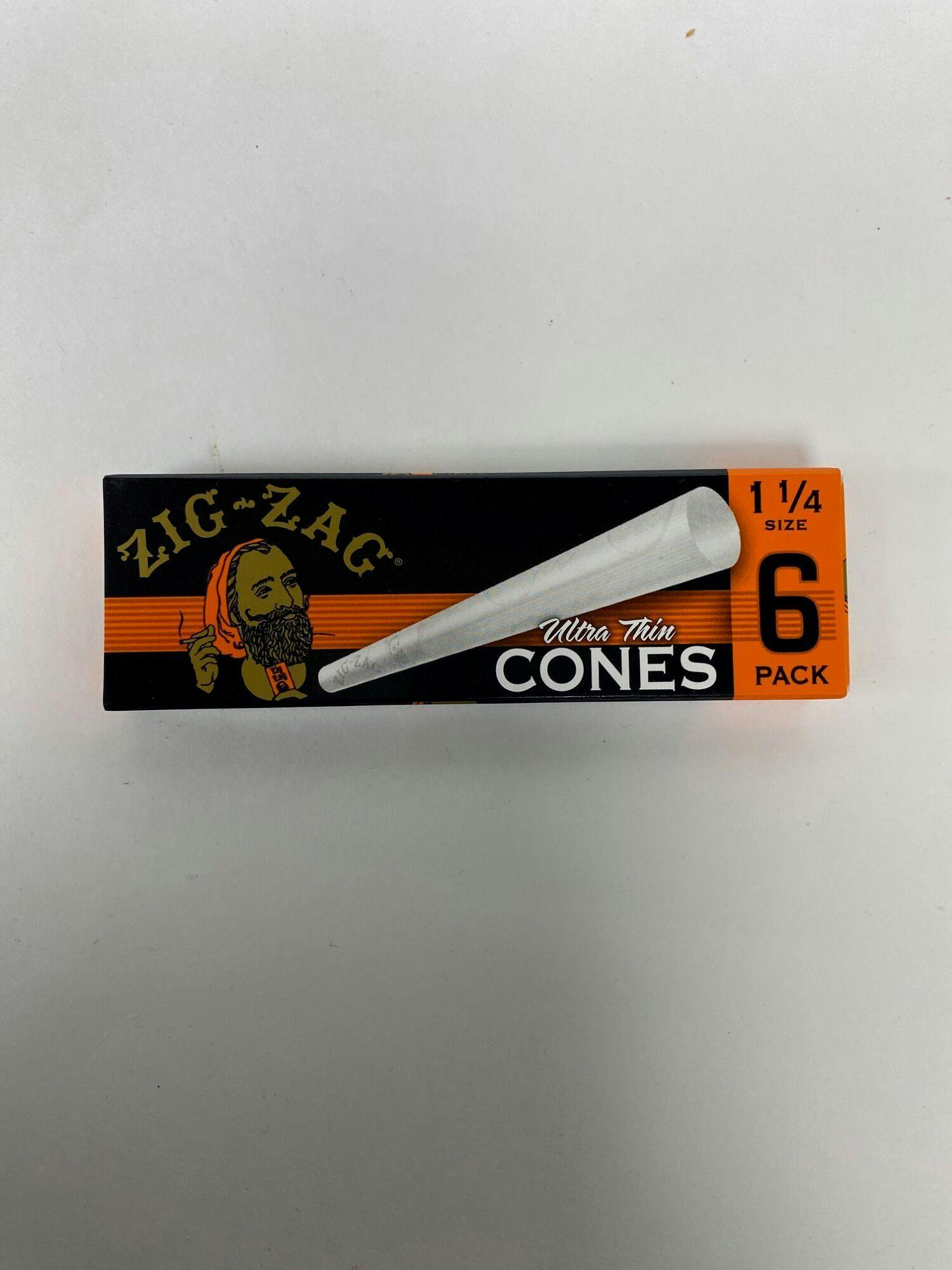 Zig Zag 1 1/4 Cones 6pk ultra thin
