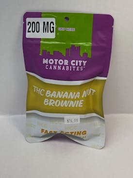 Motor City Cannabites | Banana Nut Brownie | 200 mg