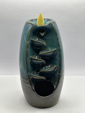 Ceramic Waterfall Backflow Incense Burner 7"