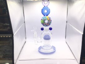 Single Perk Triple Donut Glass Bong 60.00