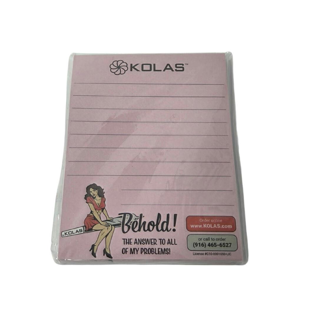 Branded Notepad Behold Pinup Pink
