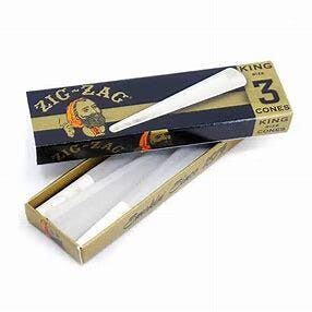 Zig-Zag King Size Unbleached Cones 3pk at Moosehead Farms