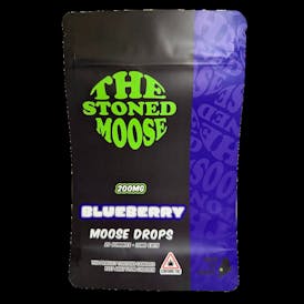 Moose Drops Blueberry SATIVA Full Spectrum Gummies 200mg/10mg each