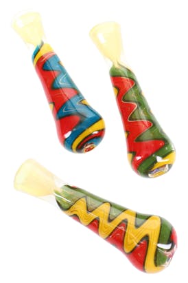 3.5" Color Changing Rasta Reverse Chillum