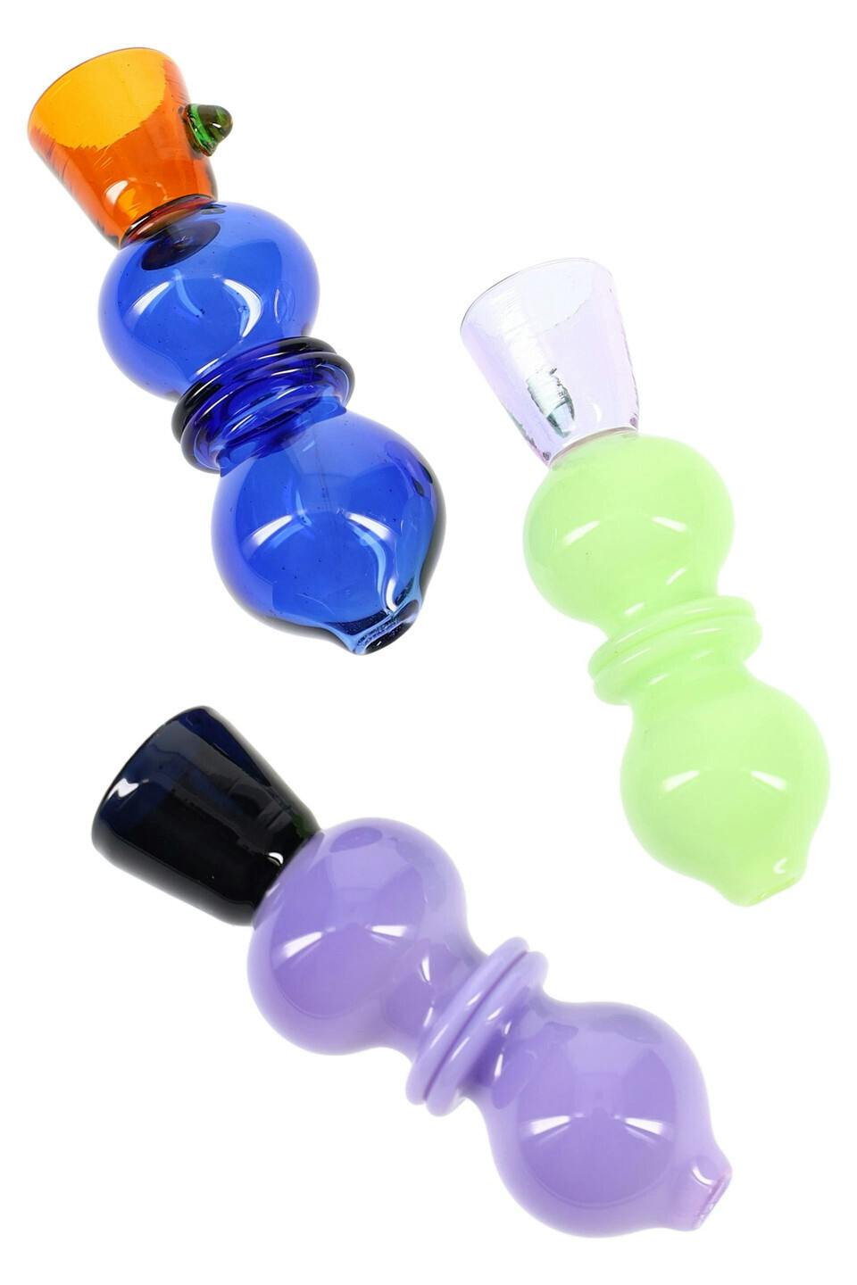 3" Multicolored Spherical Glass Chillum