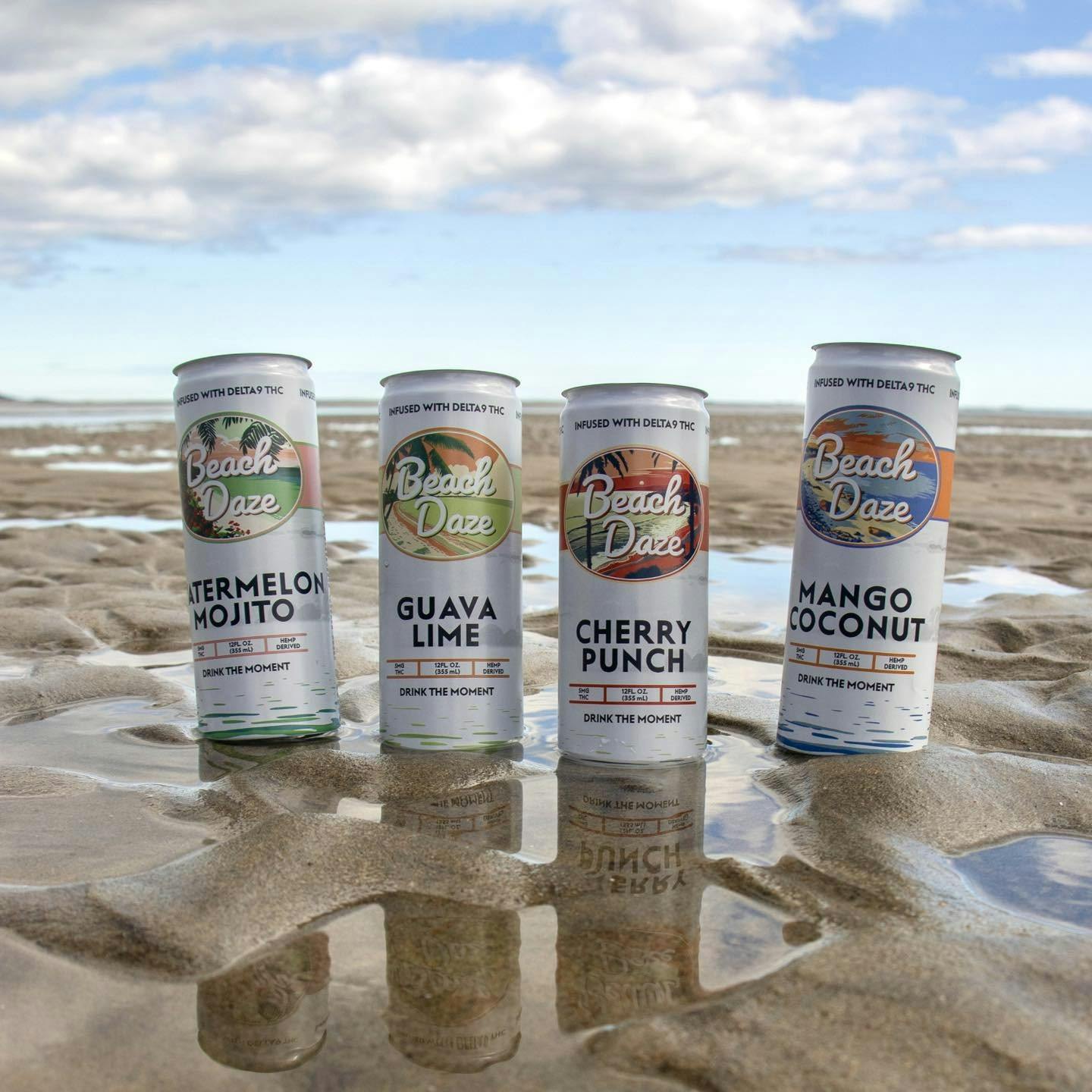 Mango Coconut Beach Daze 10mg Delta9 THC Seltzer at The Stoned Moose Adult Use AND Medical Stores