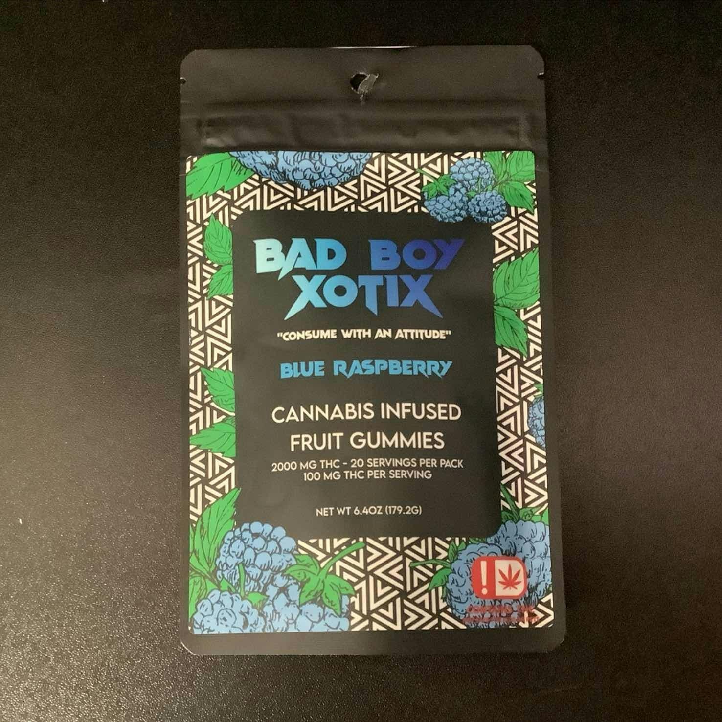 Bad Boy Xotix - 2000mg Blue Raspberry Gummies