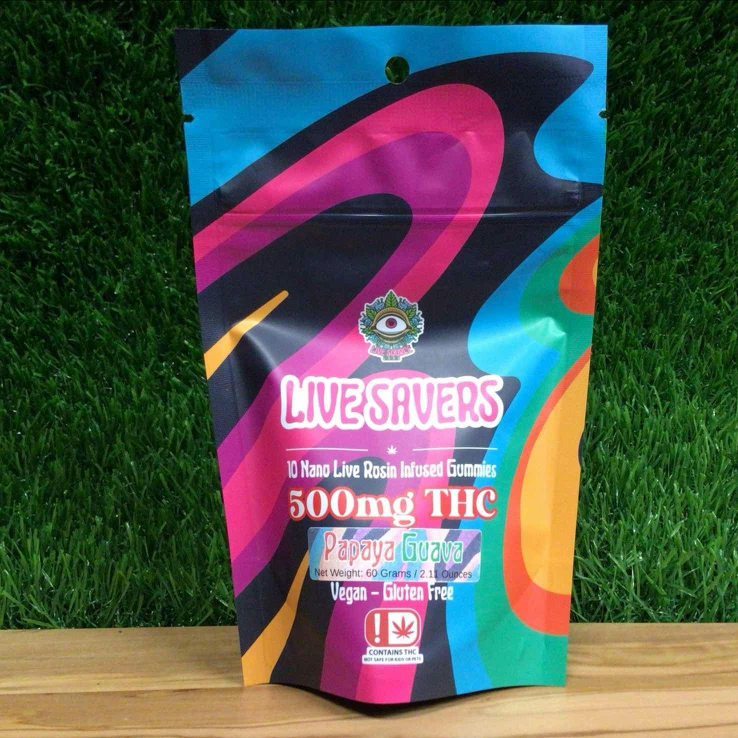 Live Savers - 500mg Papaya Guava Rosin Gummies