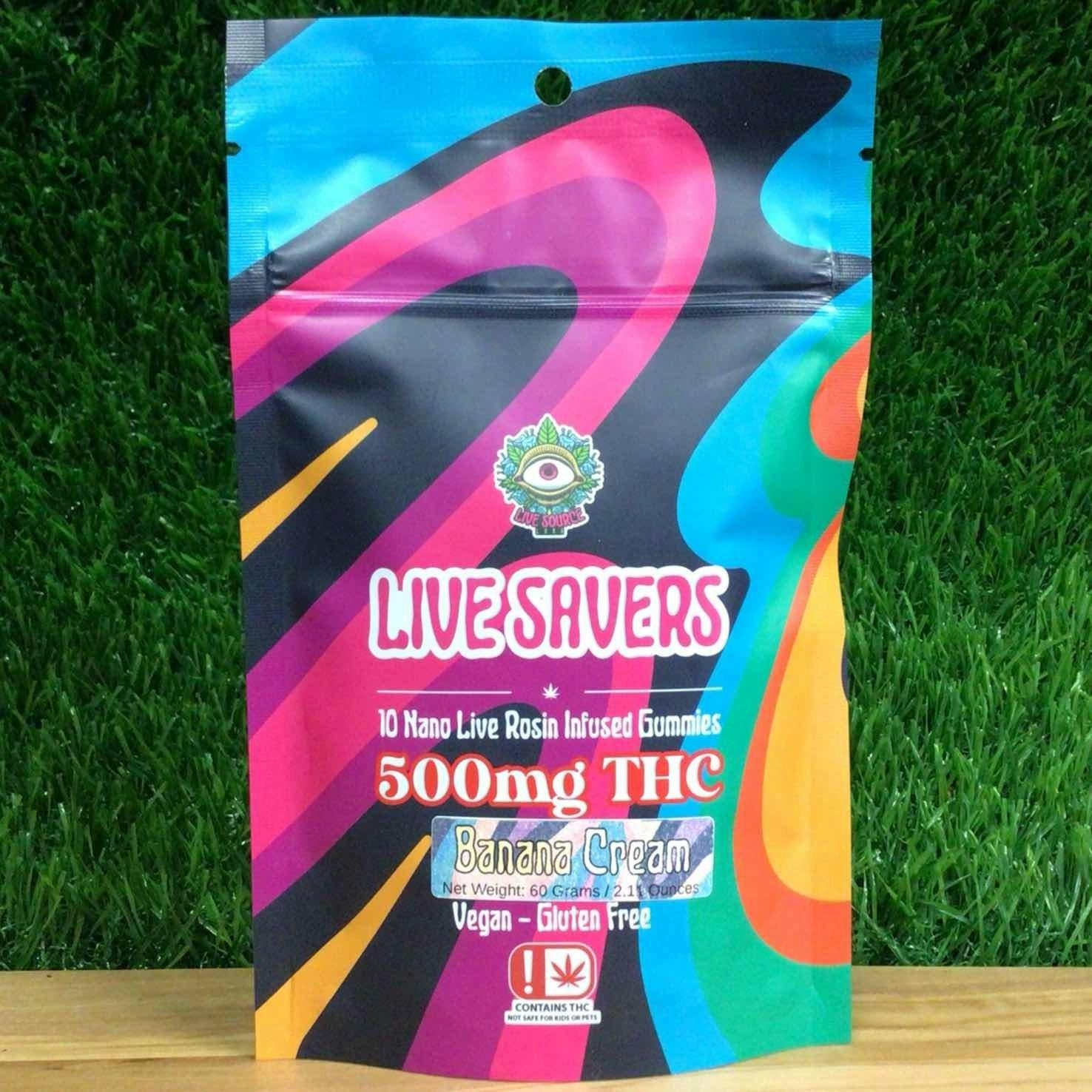 Live Savers - 500mg Banana Cream Rosin Gummies