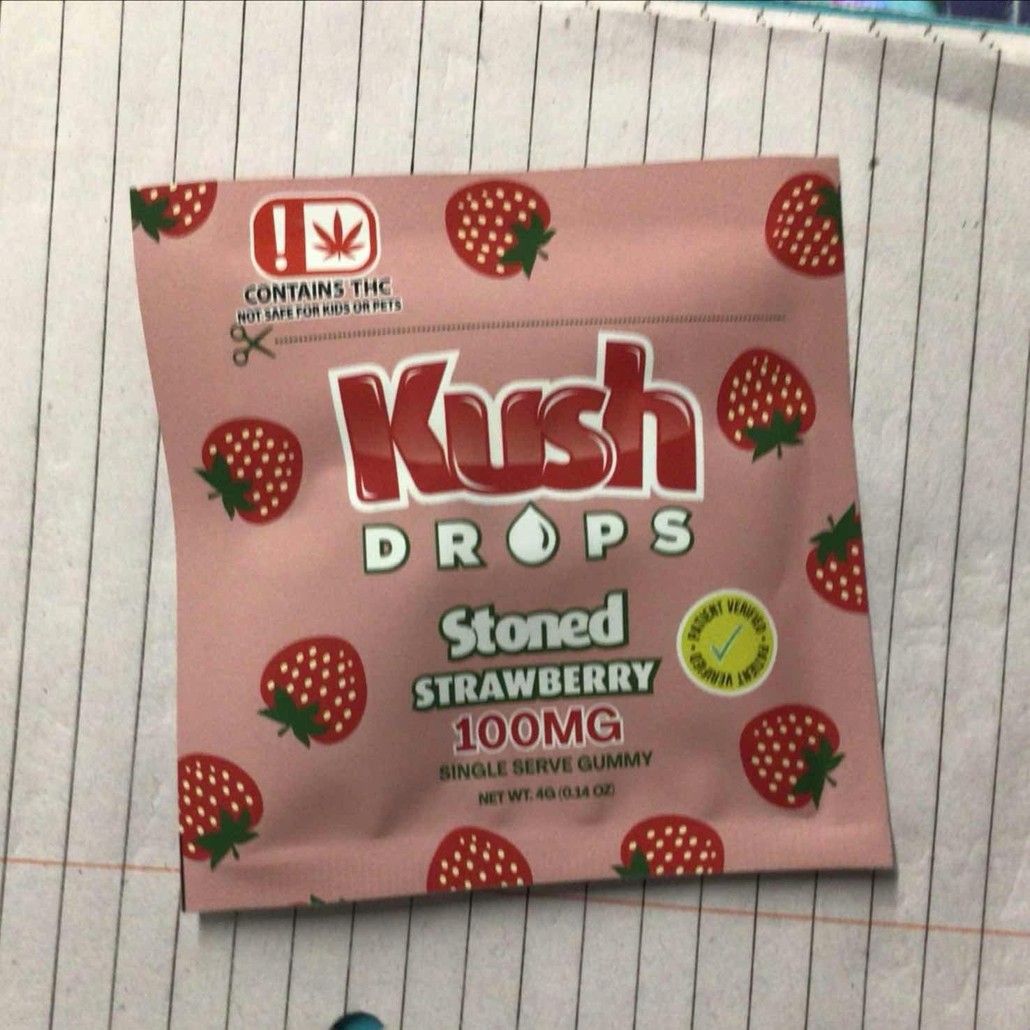 Kush Drops - Stoned Strawberry 100mg Single Gummy