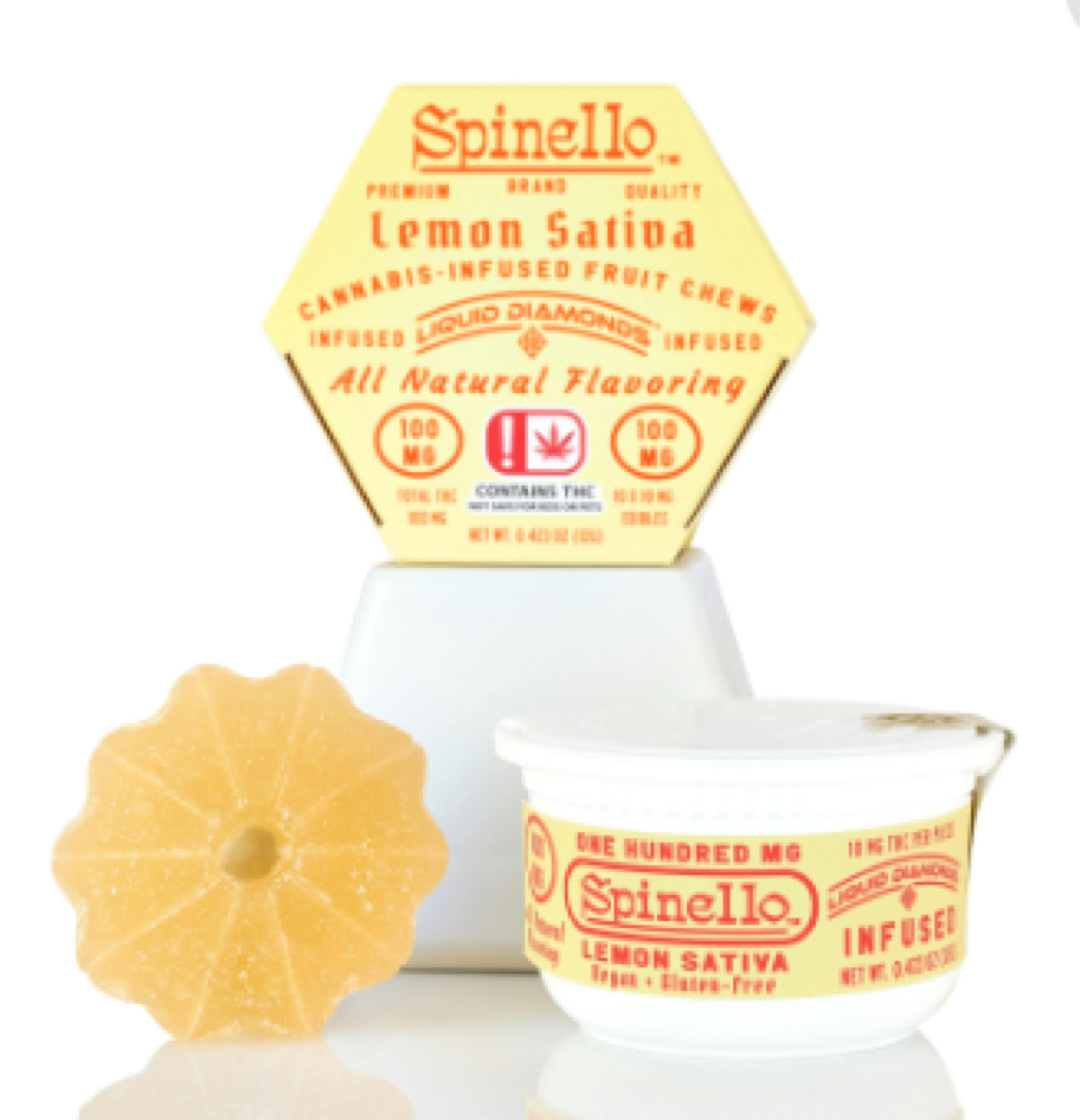 Lemon Sativa Liquid Diamond Fruit Chews | 100mg | 10ct | 10mg/ea