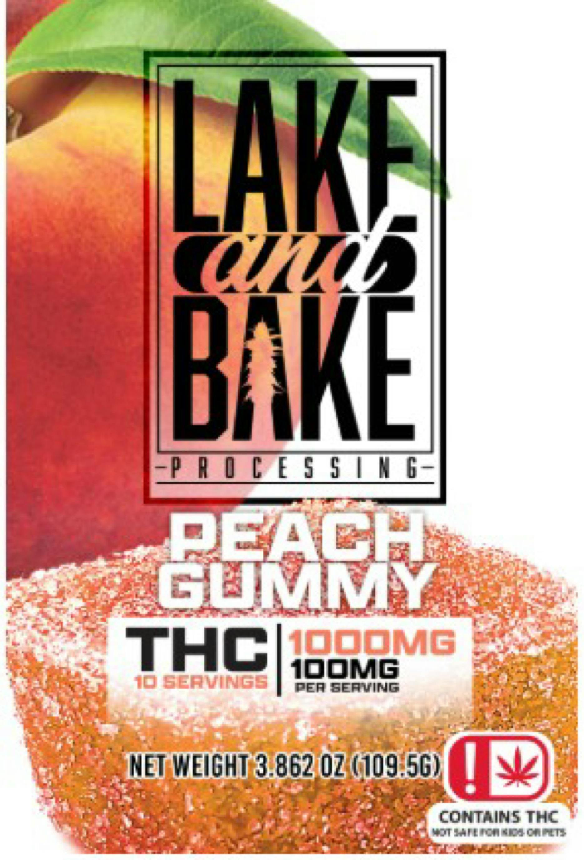 Peach 1000mg Gummies - Lake & Bake