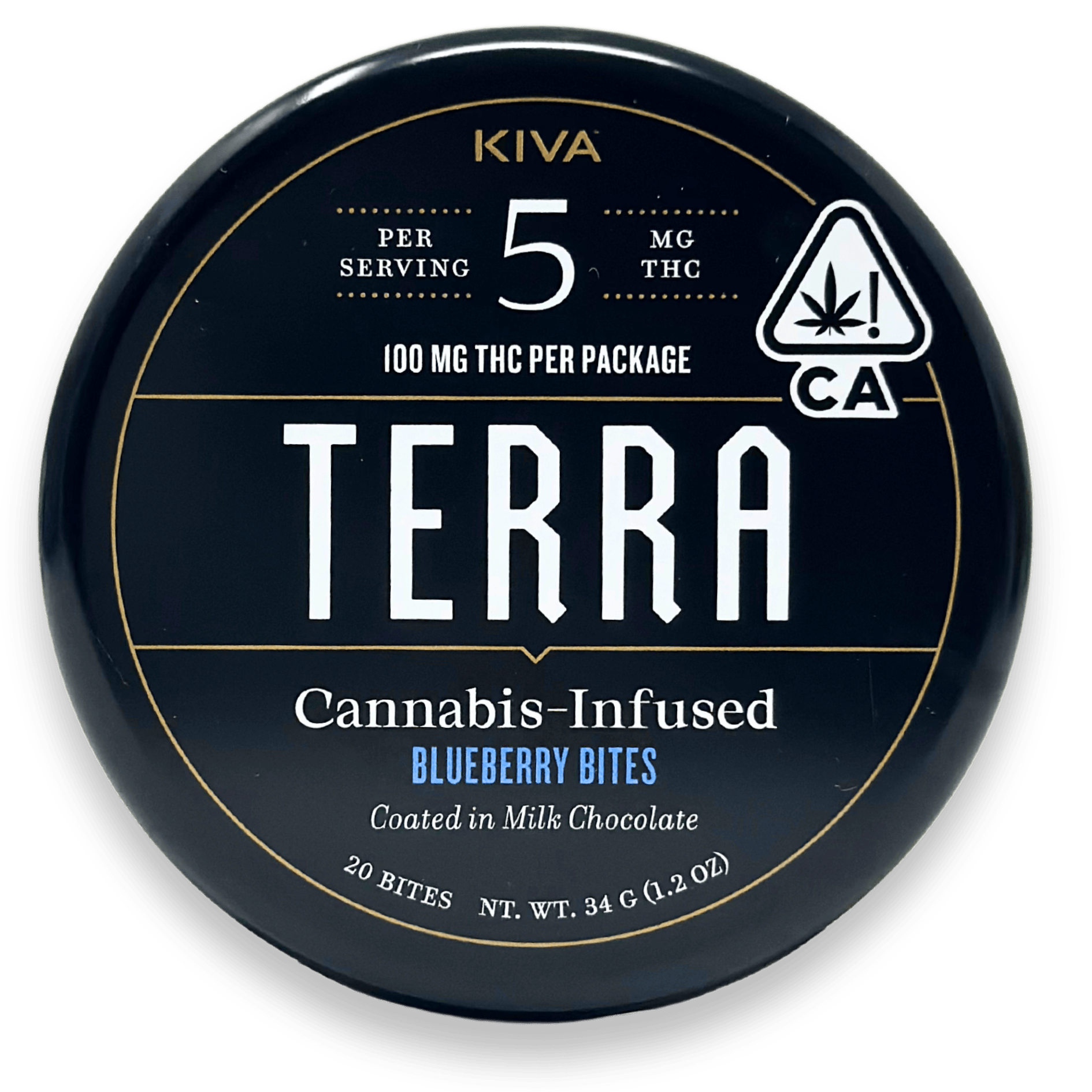 Terra | Milk Chocolate Blueberries | 100mg | 20ct | 5mg/ea