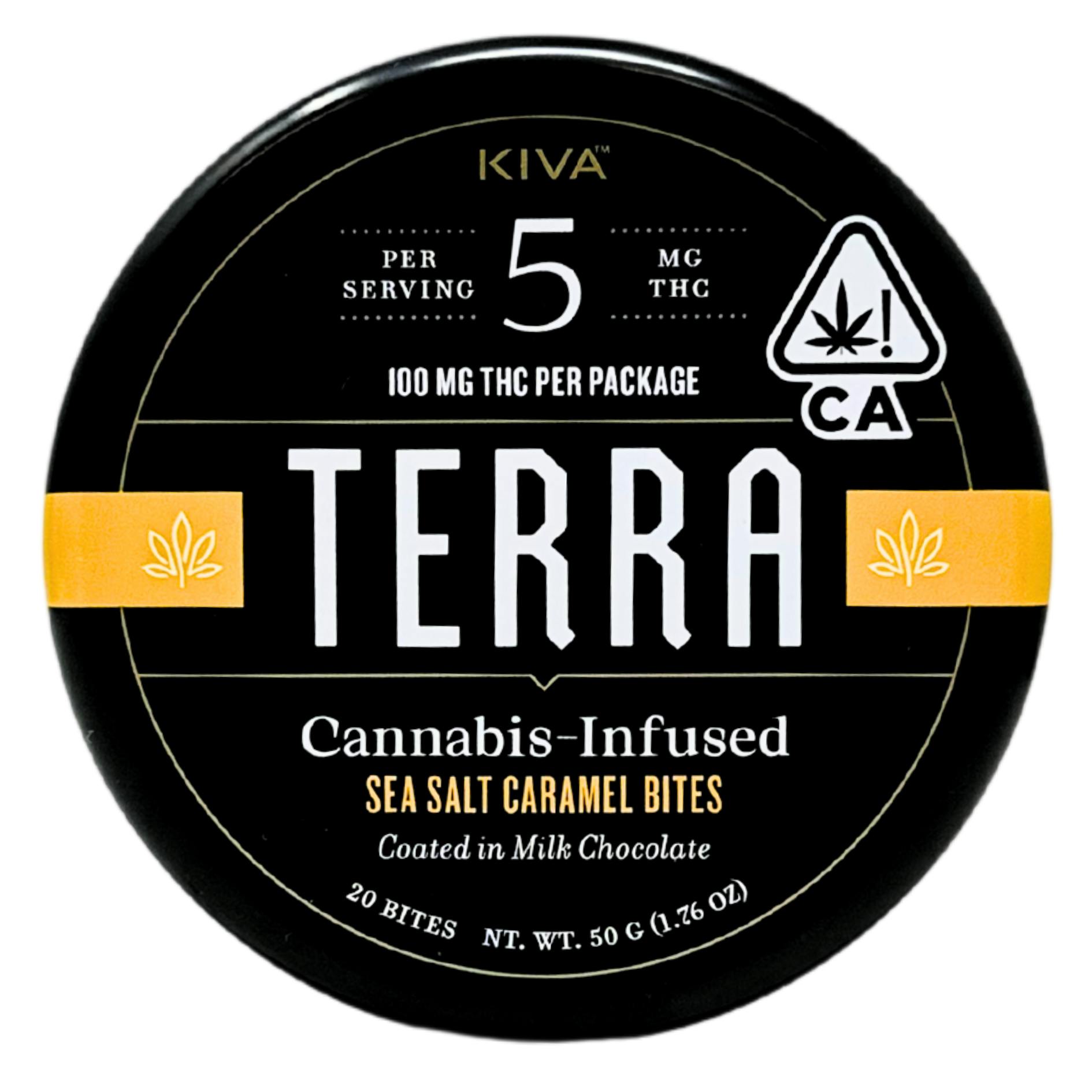 Terra | Milk Chocolate Sea Salt Caramel | 100mg | 20ct | 5mg/ea