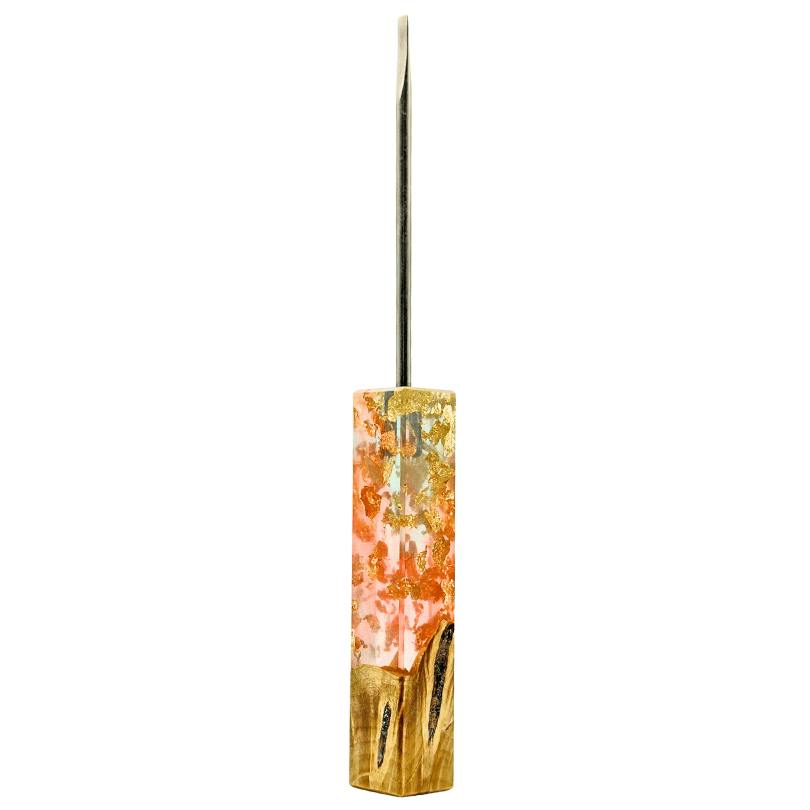 Dunkin Dabbers - Full Size 6 1/8 Pourcasso Gold Leaf Burl - Dab Tool