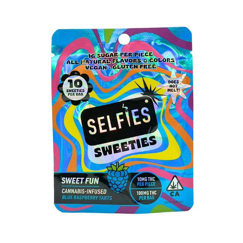 Selfies - Sweeties - Blue Raspberry Tarts - Edible - 10pk - 100mg