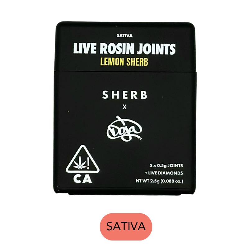 Sherbinski X Doja - Rosin - Lemon Sherb - Infused Preroll Pack - 5pk - 2.5g