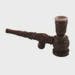 Wooden Hukka Pipe/ Stone Bowl