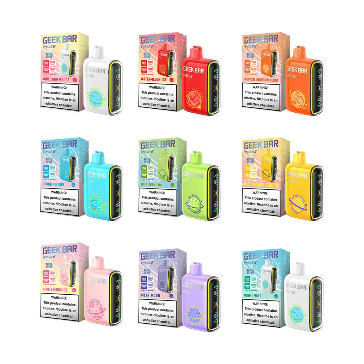 (MUST BE 21 OR OLDER!!!) GEEK BAR PULSE - NICOTINE VAPE - 5MG (ASSORTED FLAVORS)