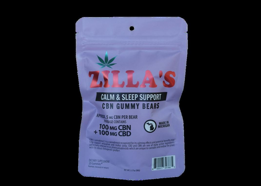 Zilla's | Calm & Sleep Support 1:1 CBD:CBN | CBD Gummies