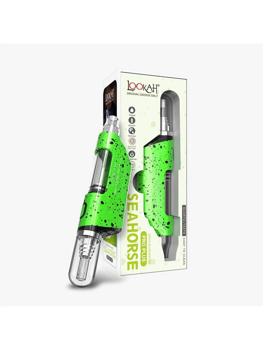 Lookah | Seahorse Pro-Plus | Green & Black Splatter