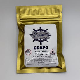 Grape - 500 Mg Sour Cubes - Captains Cannabis