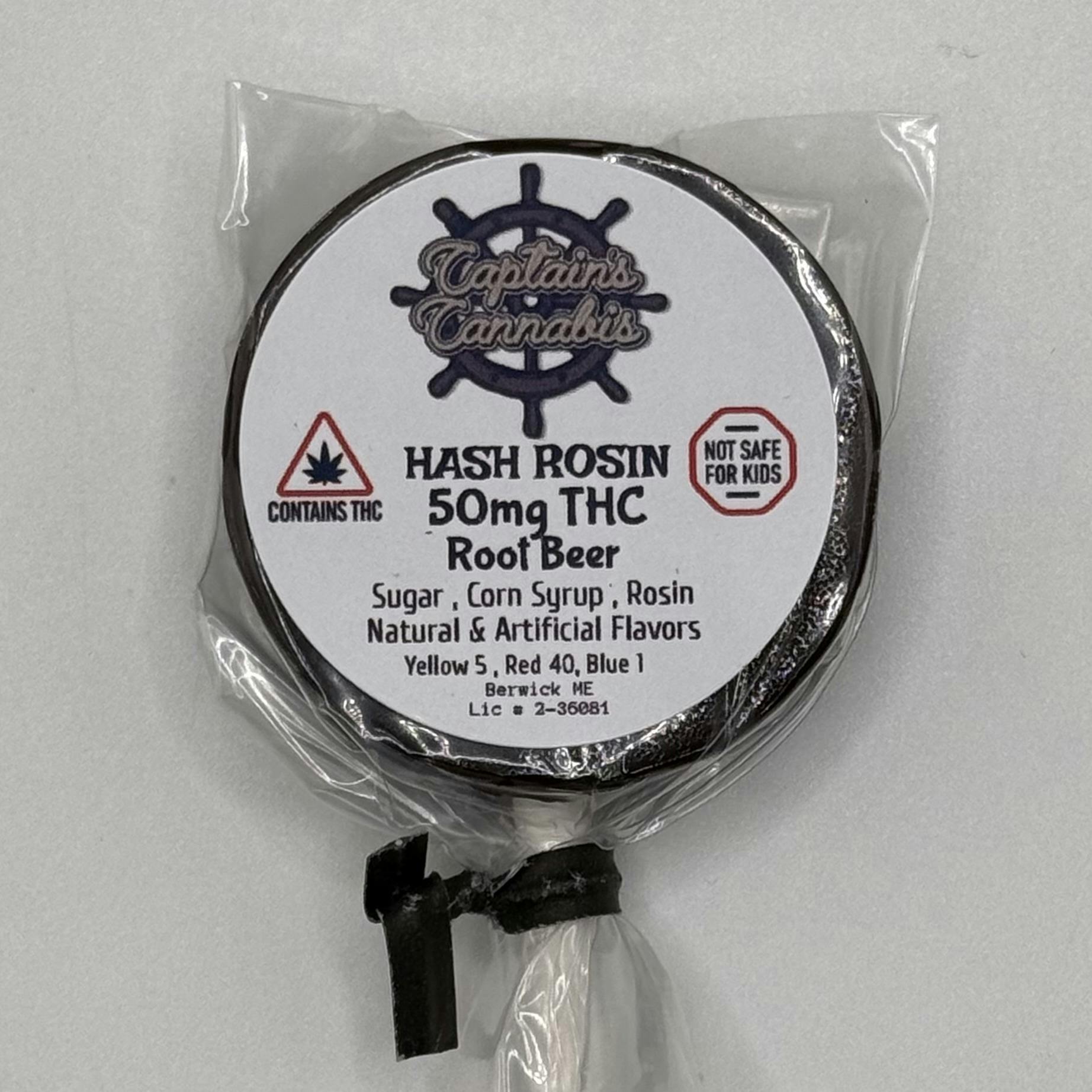 Root Beer Hash Rosin Lollipop - 50mg - Captains Cannabis