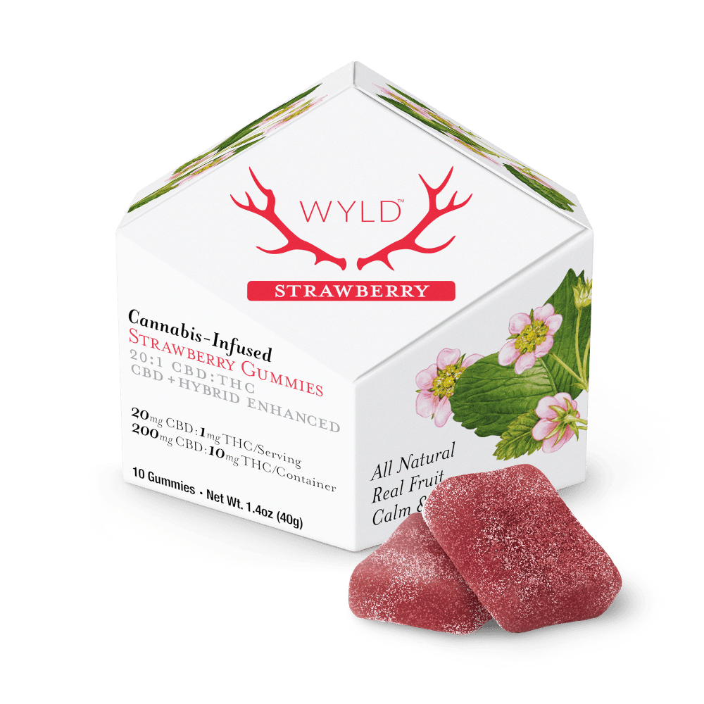 Strawberry 20:1 CBD + Hybrid Enhanced Gummies | 200mg CBD:10mg THC