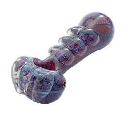 4" Chunky Blue Frit | Hand Pipe