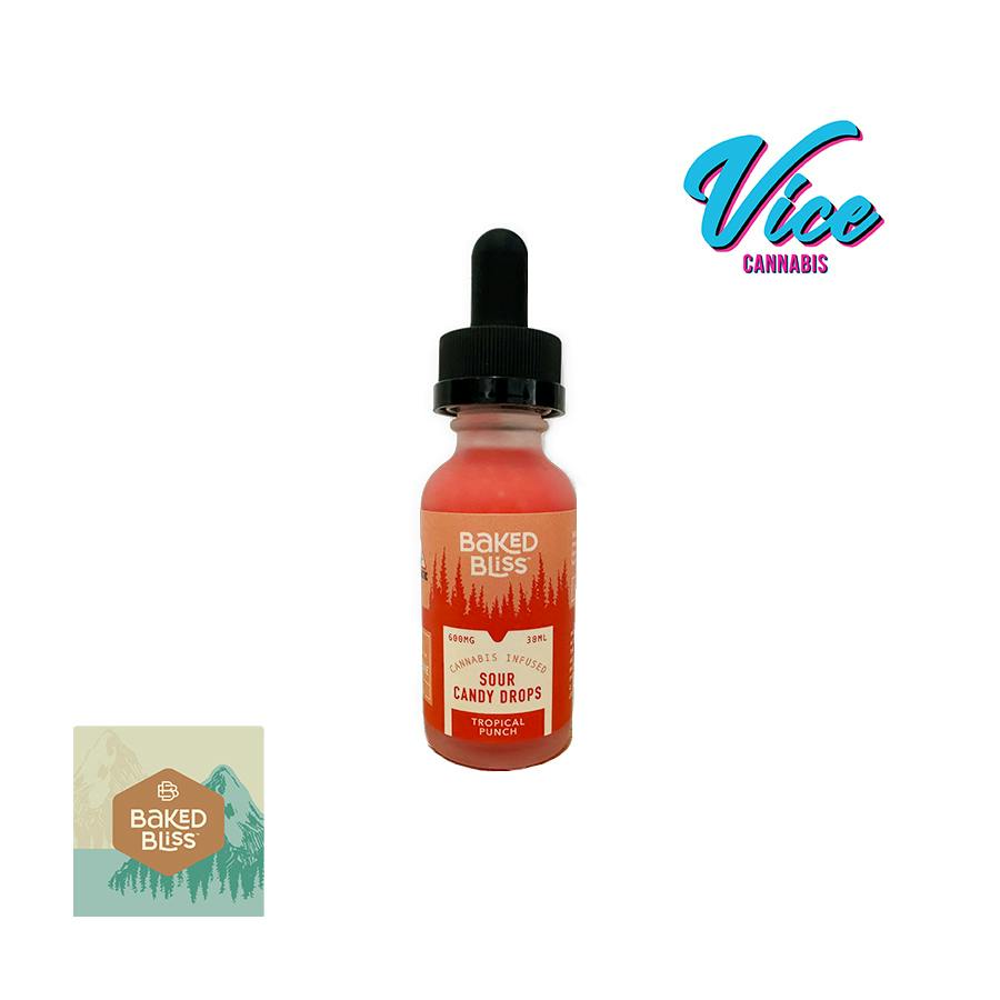 Baked Bliss: Sour Candy Drops Tropical Punch - 600mg