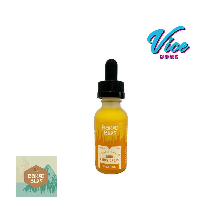 Baked Bliss: Sour Candy Drops Orange - 600mg