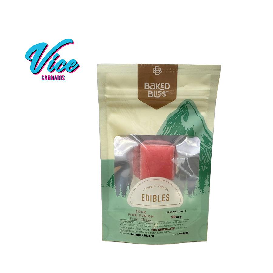 Baked Bliss: Fruit Chew Sour Pink Fusion - 50mg Single