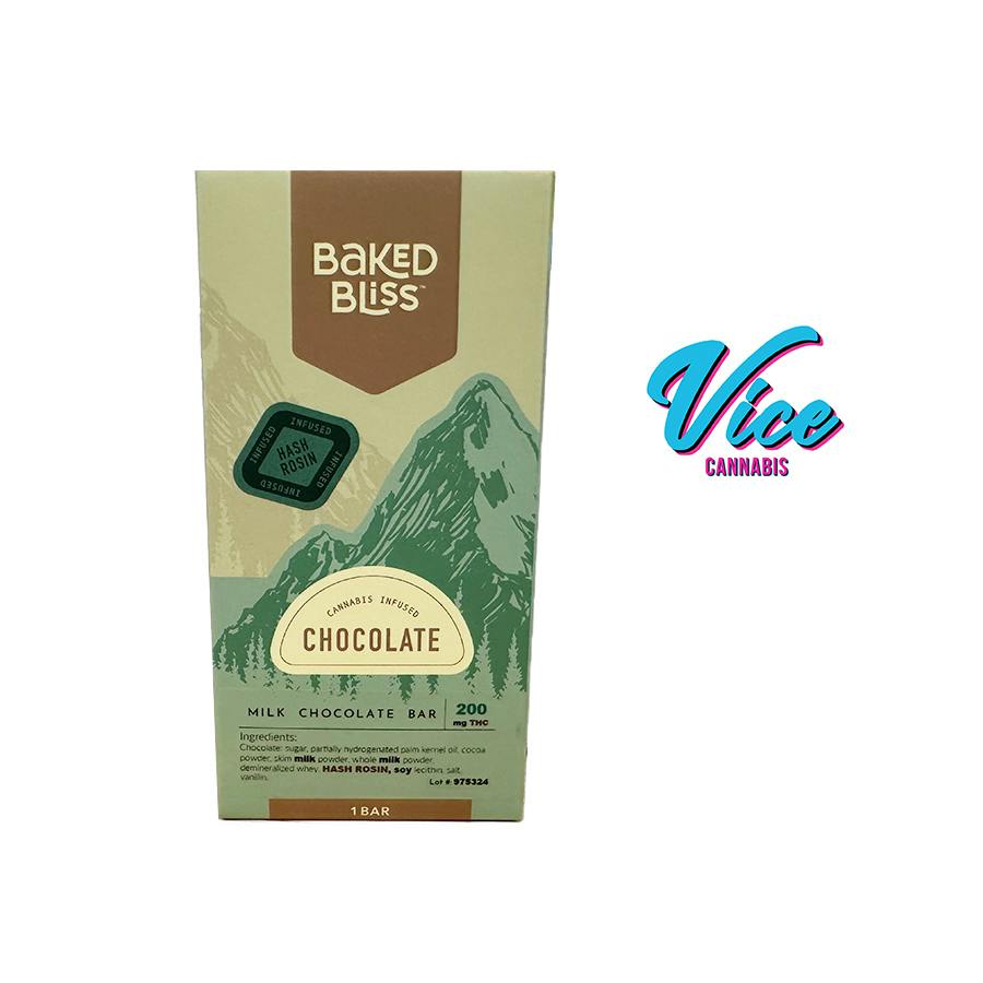 Baked Bliss: Dark Chocolate Bar - 200mg