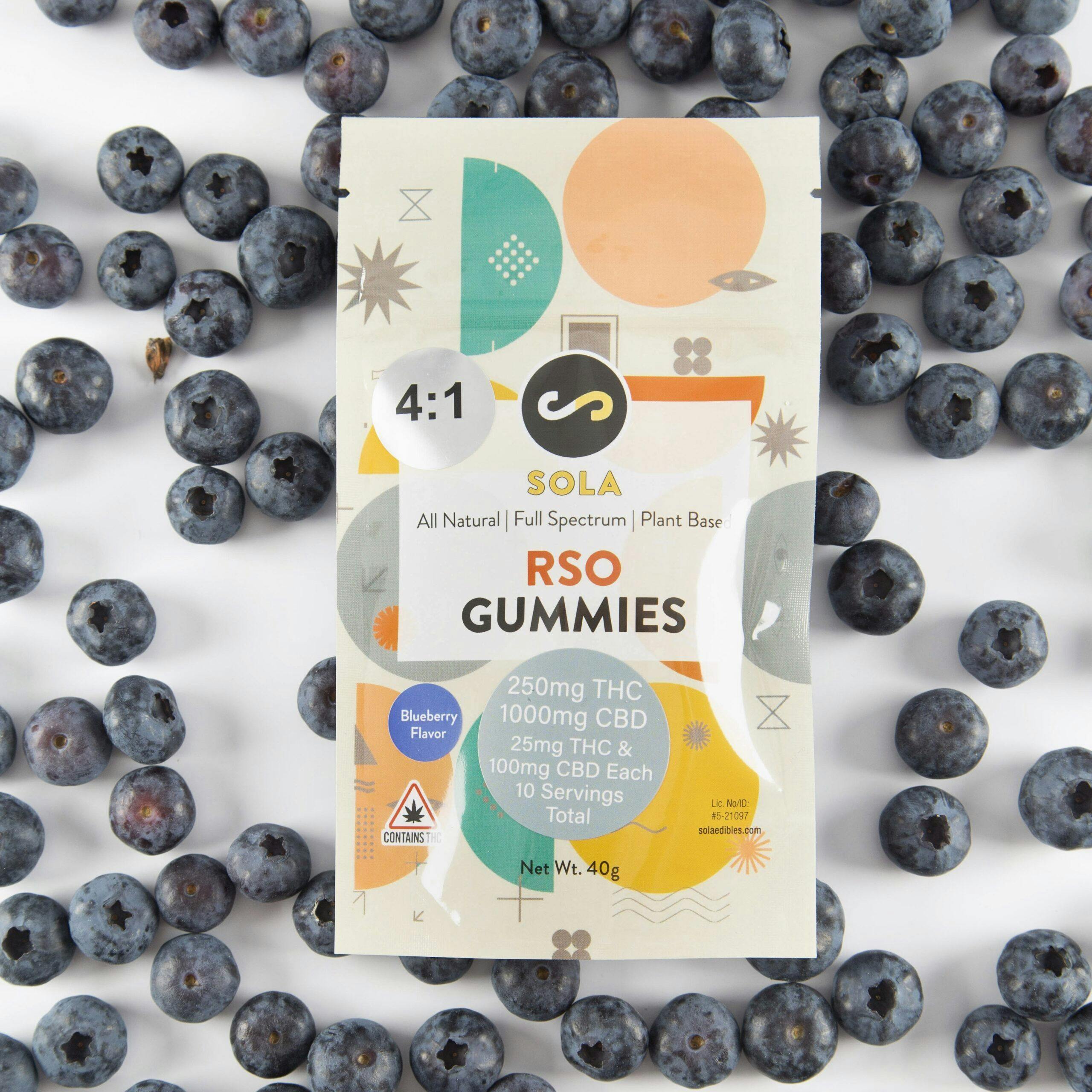 Sola: RSO Gummies 4:1 - Blueberry 250mg